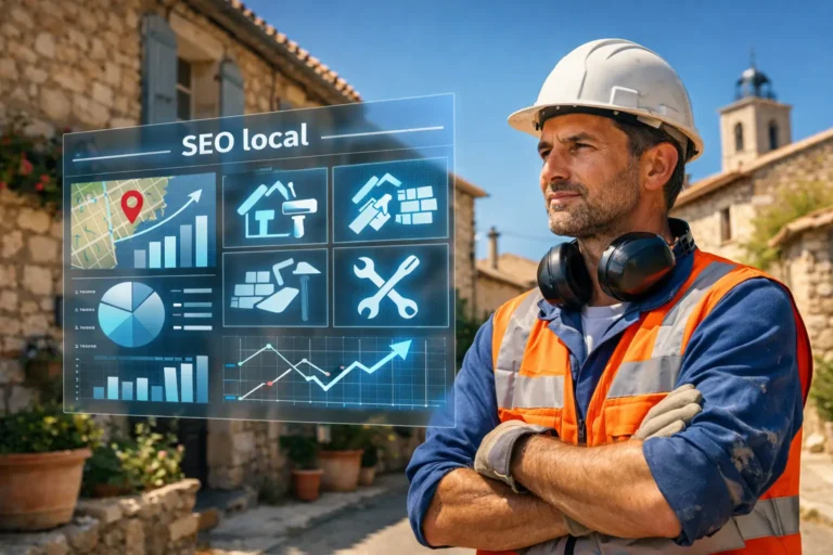 Artisan RGE gérant ses demandes de chantiers rénovation globale Var sur son site web.