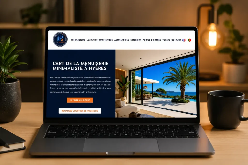 site internet menuisier hyères