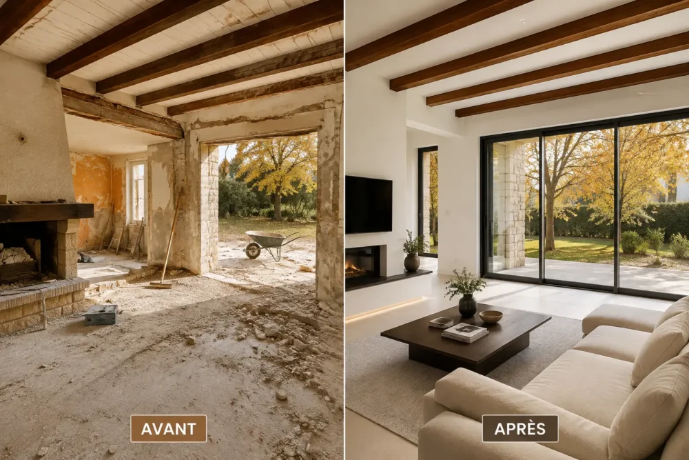 realisation renovation interieure artisan var avant après